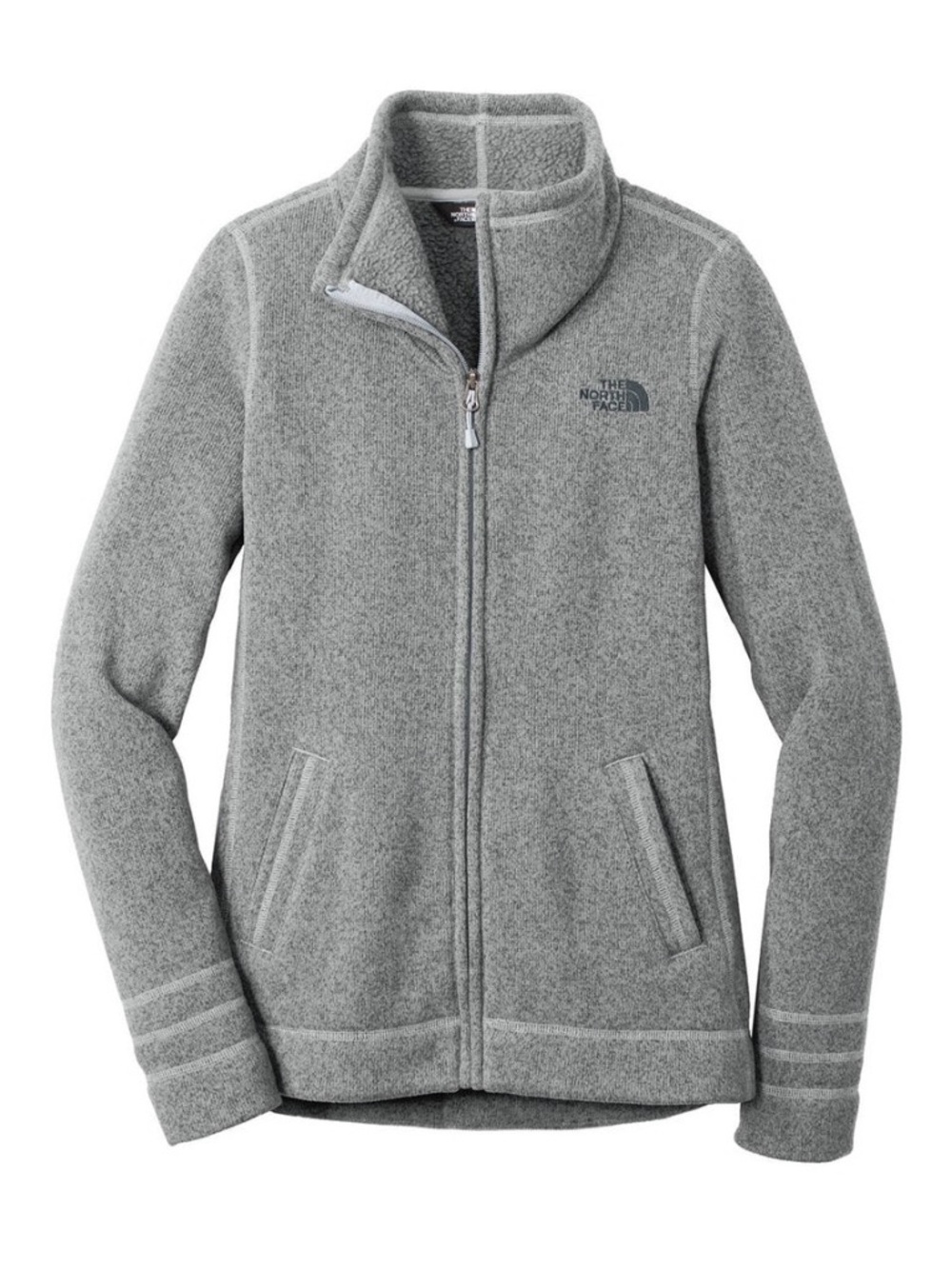 The North Face Women's Small Grey Heather Sweater Fleece Jacket